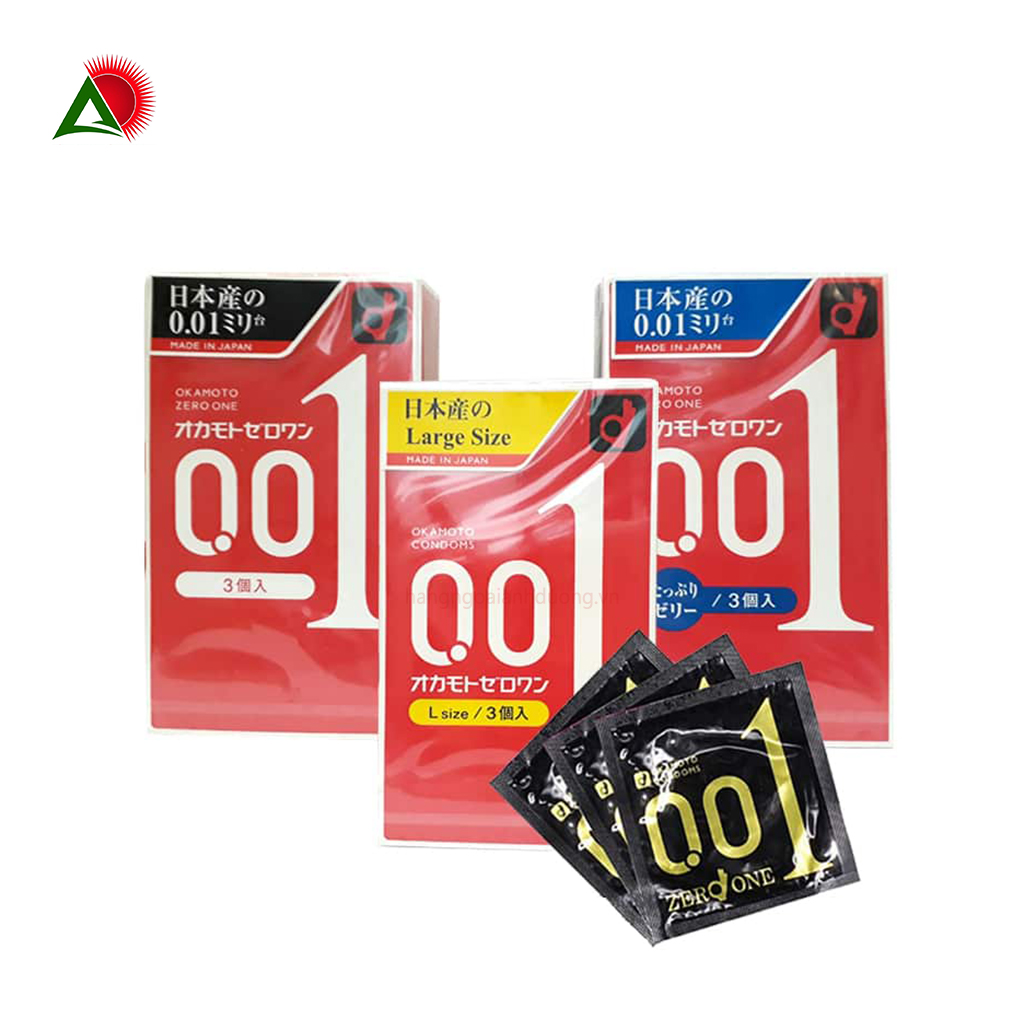 Bao Cao Su Siêu Mỏng Okamoto 0.01 Zero One Condoms
