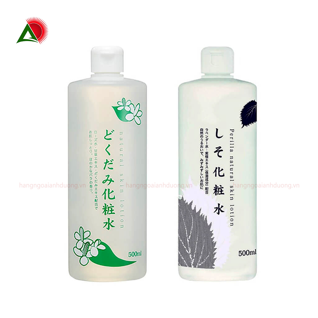 Nước Hoa Hồng Dokudami Natural Skin Lotion Diếp Cá Và Tía Tô 500ml
