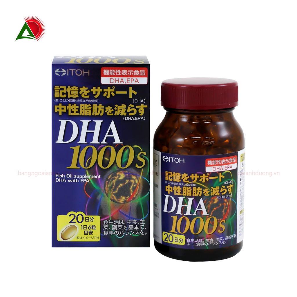 Viên Uống Bổ Não ITOH DHA 1000s Nhật Bản 120 viên 