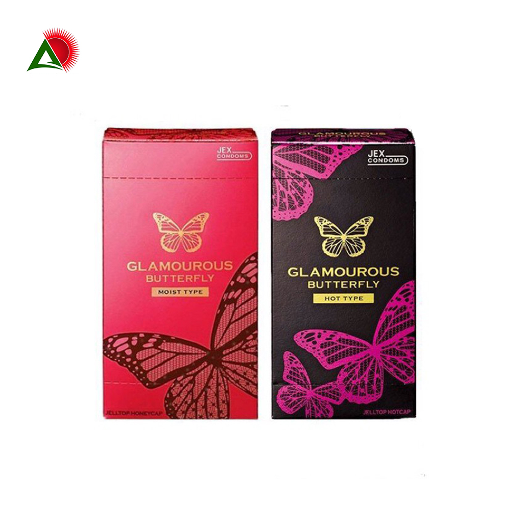Bao Cao Su Jex Glamourous Butterfly Moist Type Hộp 12 Chiếc