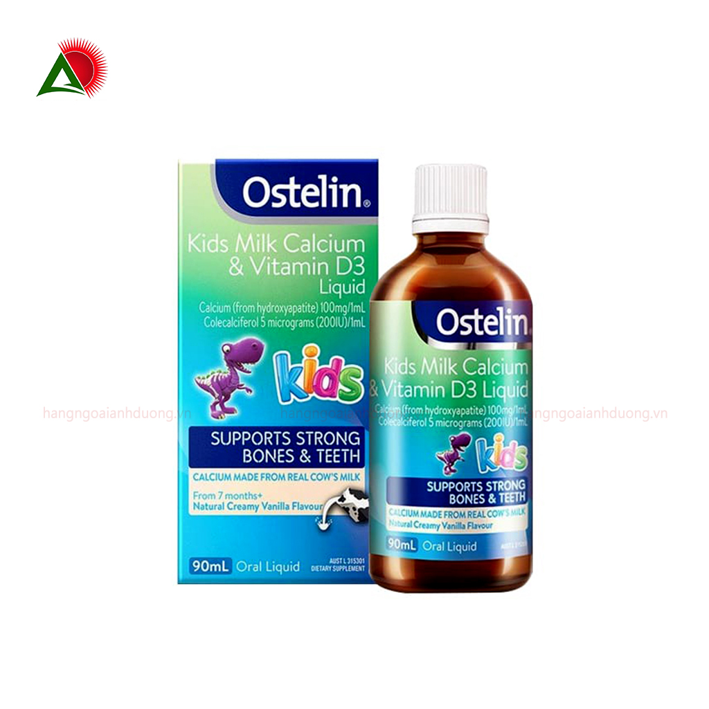 Siro Bổ Sung Canxi & D3 Ostelin Liquid 90ml Úc Cho Bé