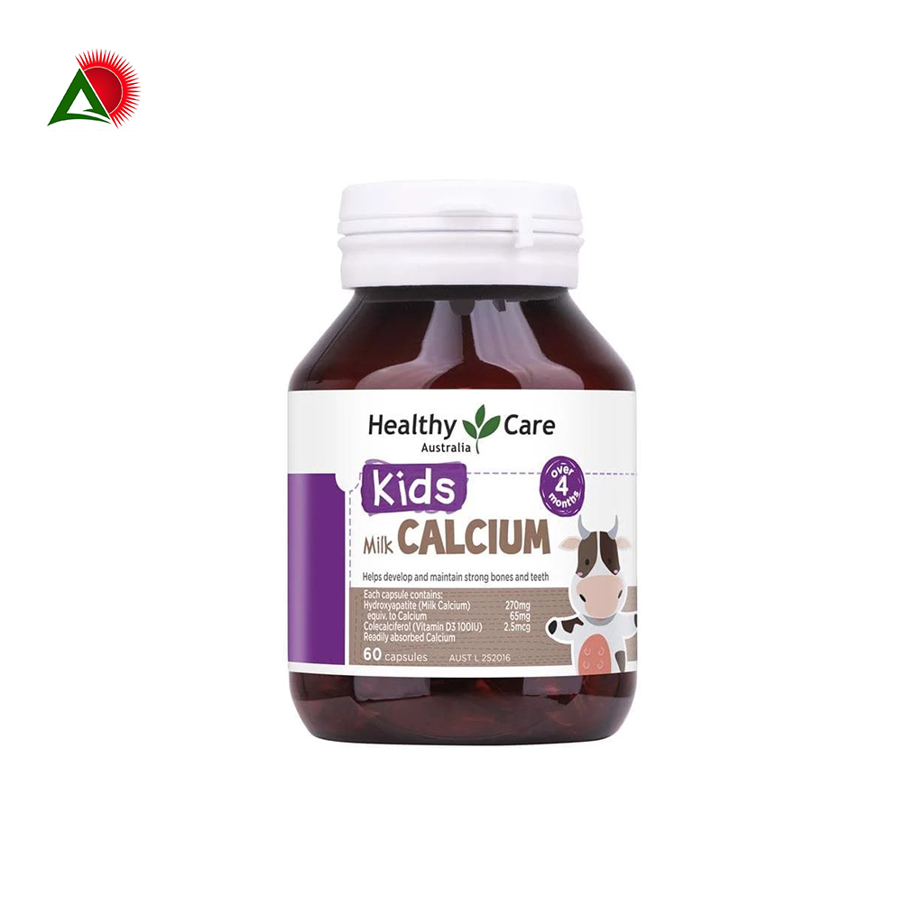 Viên Uống Canxi Sữa Milk Calcium Healthy Care 60 Viên Úc