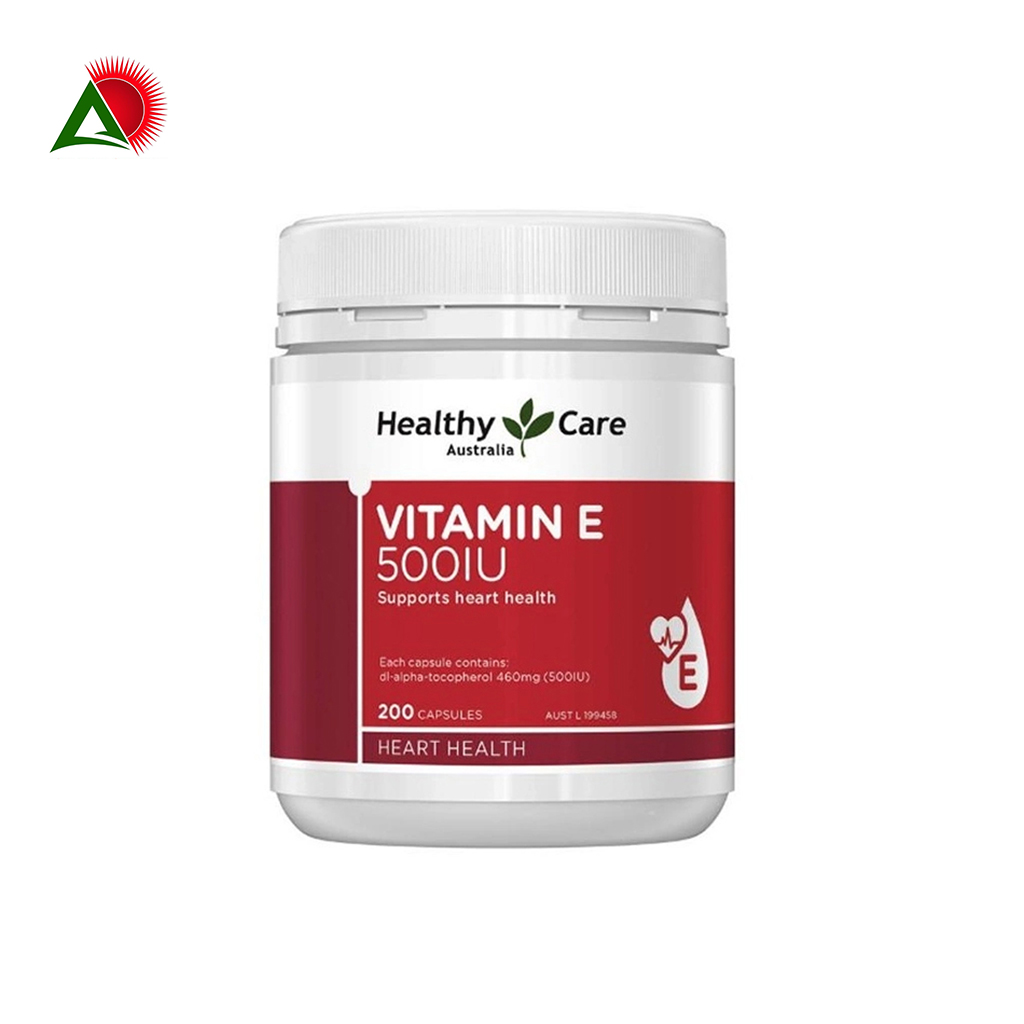 Viên Uống Vitamin E Healthy Care 500IU Hộp 200 Viên Của Úc