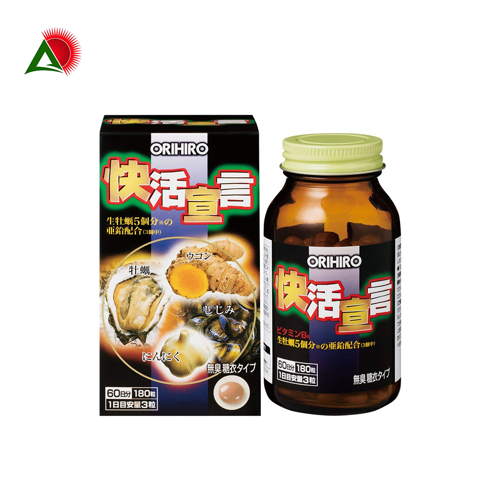 Viên Uống Hàu Tươi Tỏi Nghệ Orihiro 180 Viên