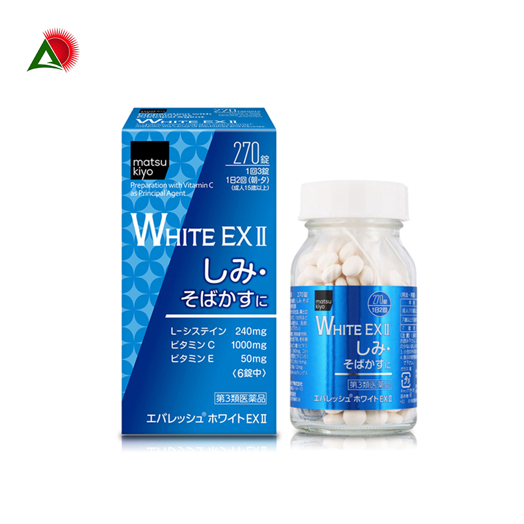 Viên Uống Trị Nám Trắng Da White EX II 270 Viên