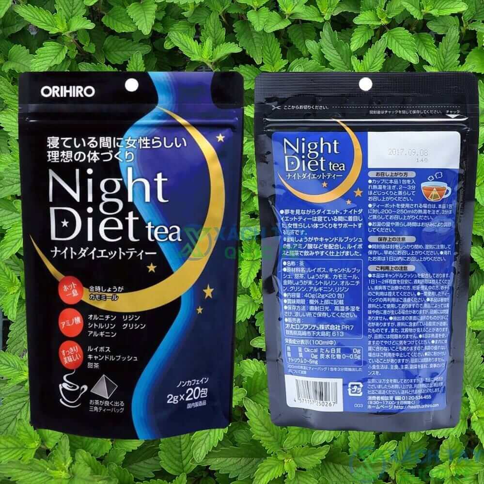 Thông tin chi tiết về trà giảm cân Night Diet Tea Orihiro
