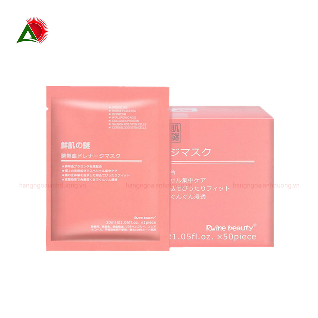 Mặt Nạ Nhau Thai Tế Bào Gốc Rwine Beauty Hộp 50 Miếng