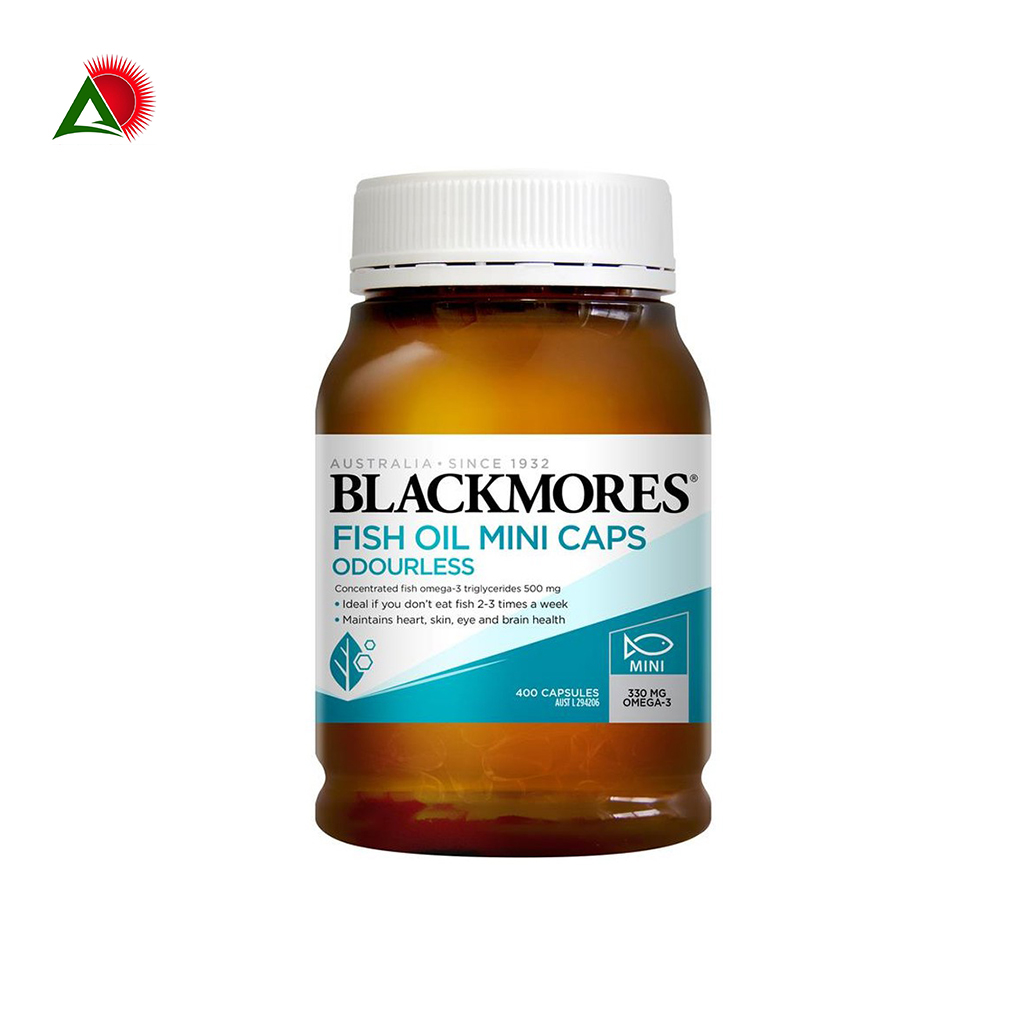 Dầu Cá Không Mùi Blackmores Odourless Fish Oil 1000 Mini Capsules 400 viên
