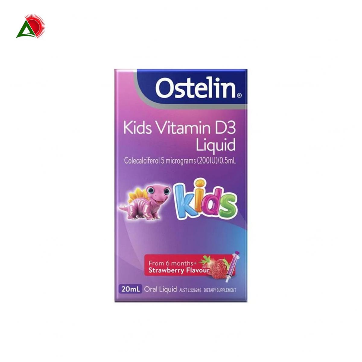 Vitamin D dạng nước cho trẻ Ostelin Kids Liquid 20ml của Úc