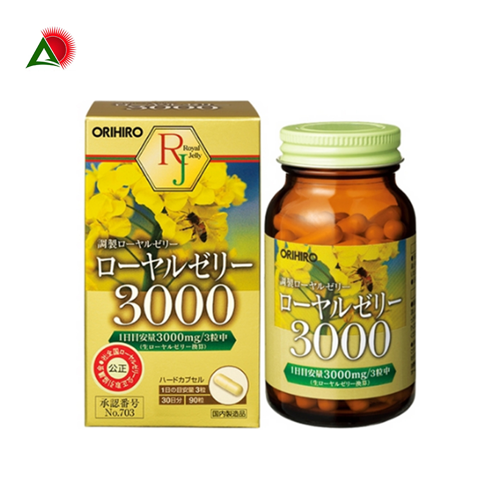 Viên Uống Sữa Ong Chúa Royal Jelly 3000mg Orihiro 90 Viên